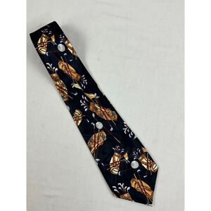 Men’s Fratello Handmade Golf Bags Club Balls Print Necktie Black 58" EUC